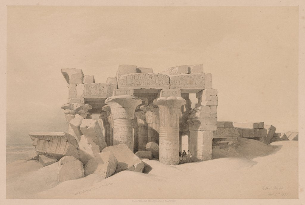 Detail of Egypt and Nubia: Volume II - No. 42, Ruins of Kom Ombo, 1838 by Louis Haghe