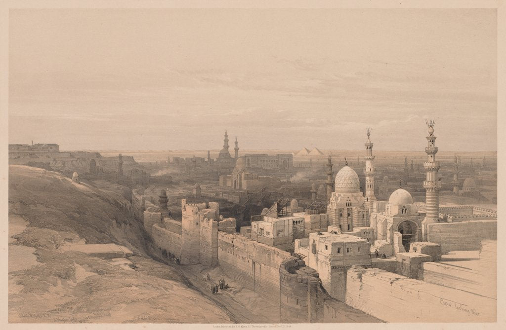 Detail of Egypt and Nubia: Volume III - No. 26, Cairo, Looking West, 1838 by Louis Haghe