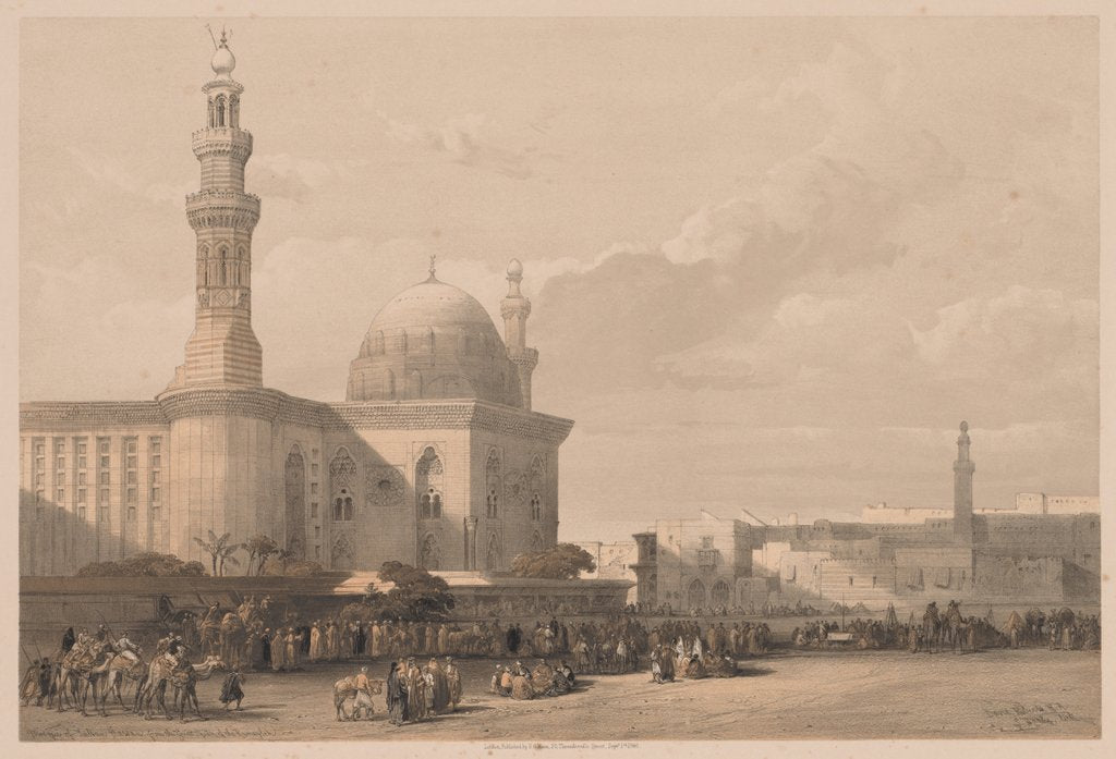 Detail of Egypt and Nubia: Volume III - No. 38, Mosque of Sultan Hassan from the Great Square…, 1838 by Louis Haghe