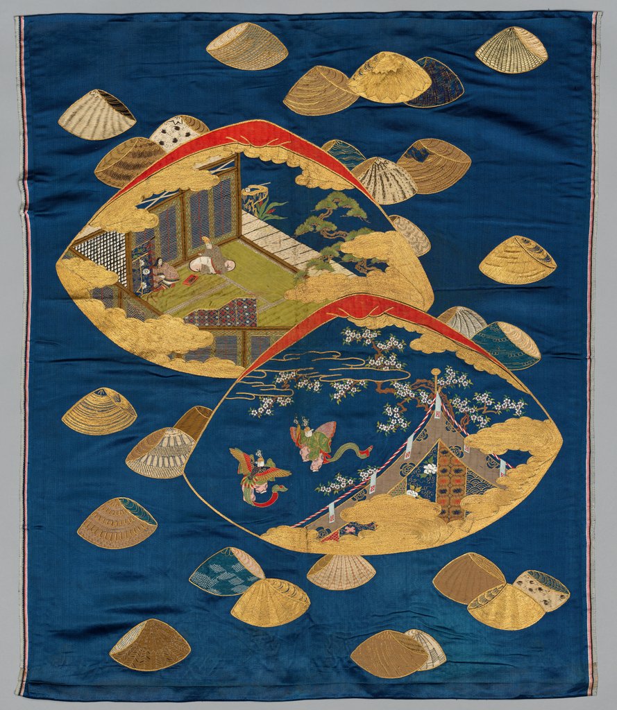 Detail of Embroidered Fukusa, late 1800s-early 1900s by Unknown