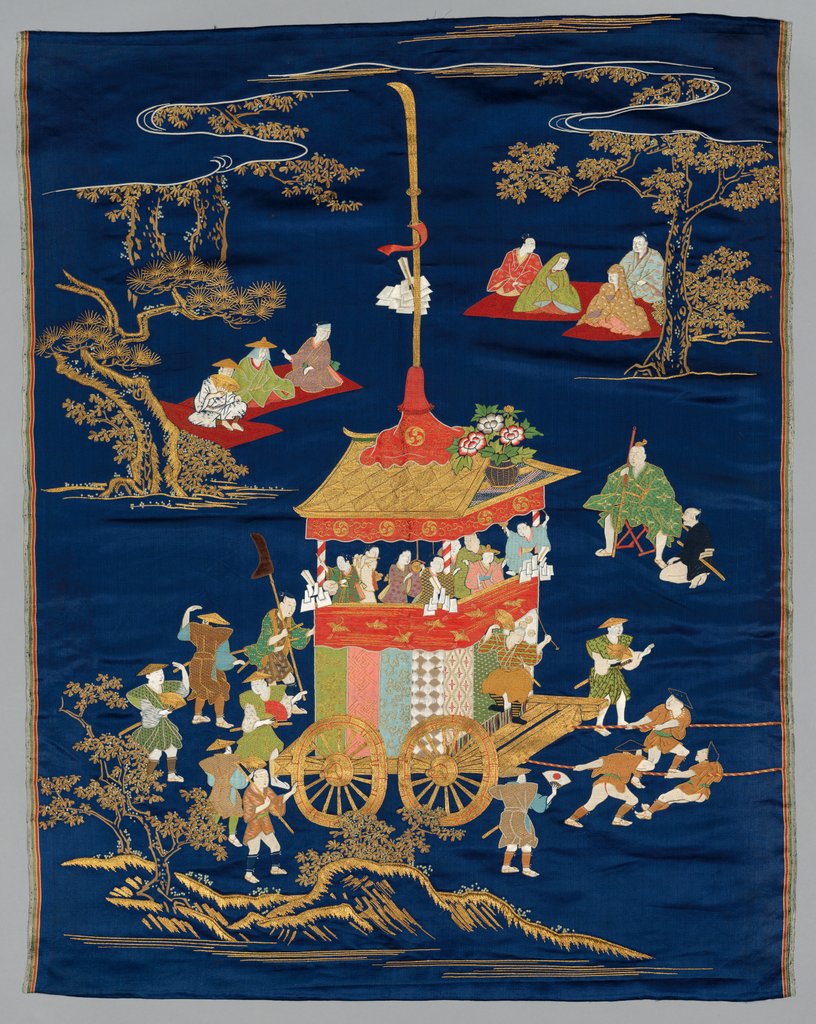 Detail of Embroidered Fukusa, late 1800s-early 1900s by Unknown