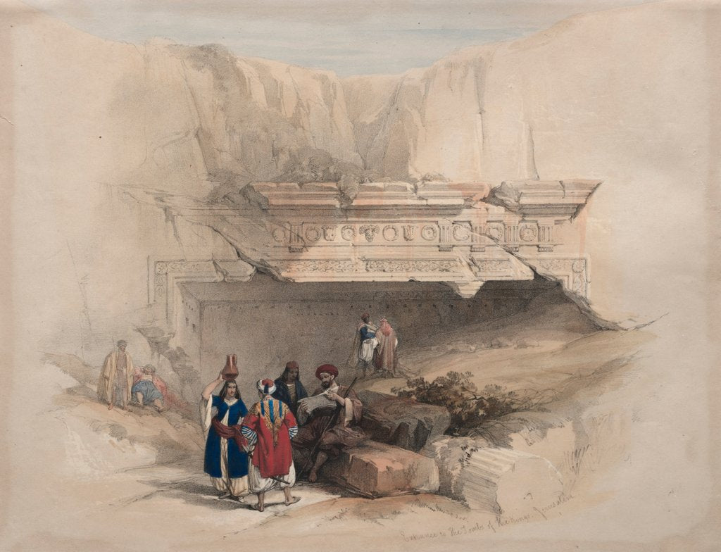 Detail of Entrance to the Tombs of the Kings, Jerusalem, 1839 by David Roberts