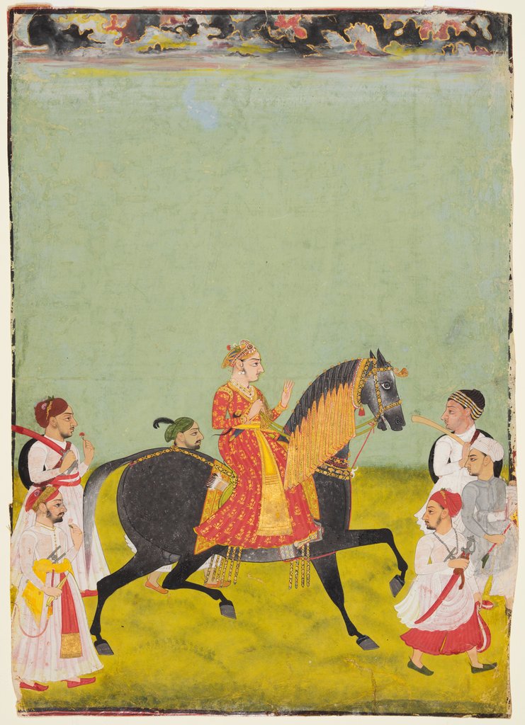 Detail of Equestrian Raj Singh II, son of Pratap Singh, c. 1760 by Unknown