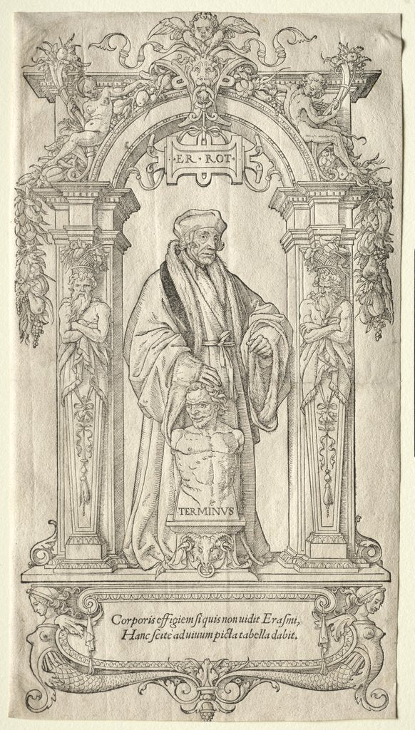 Detail of Erasmus of Rotterdam by Hans Holbein