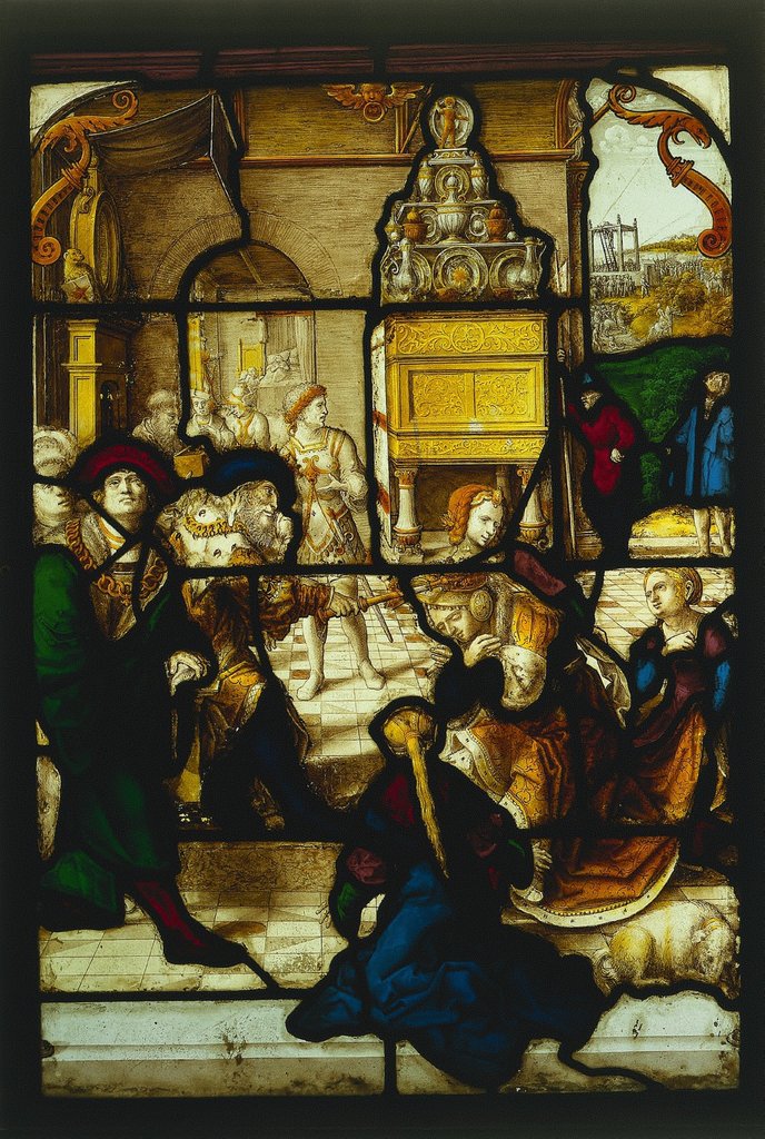Detail of Esther before Ahasuerus, c. 1530 by Dirk Vellert