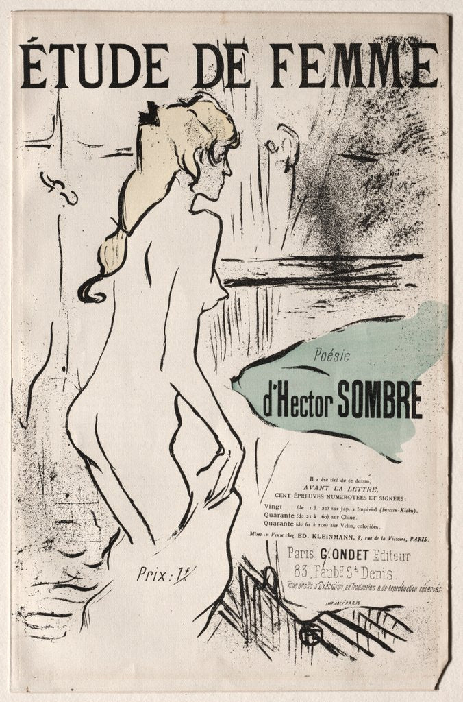 Detail of Étude de Femme, 1893 by Henri de Toulouse-Lautrec