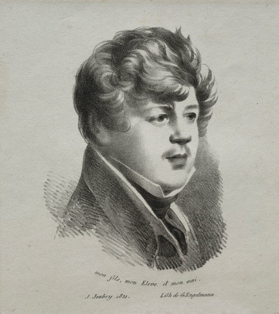 Detail of Eugène Isabey, 1821 by Jean-Baptiste Isabey