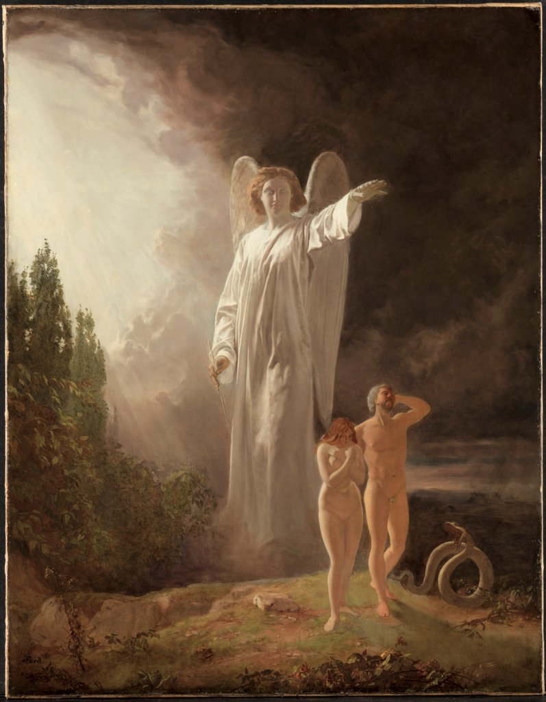 Detail of Expulsion of Adam and Eve, 1880s by John Faed
