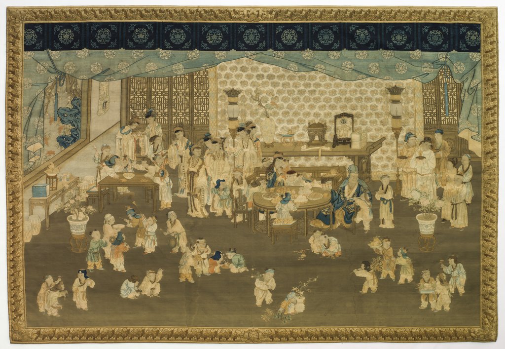 Detail of Family Gathering on New Year's Morning, 1700s by Unknown
