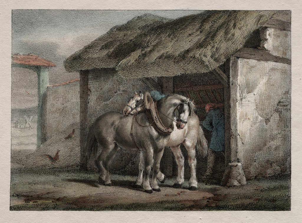 Detail of Farm Horse by Horace Vernet