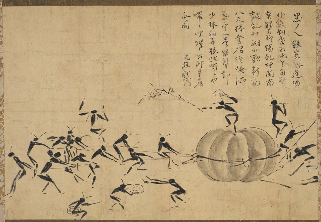 Detail of Festival of Insects, 1600s-1800s by Motsurin J?t?