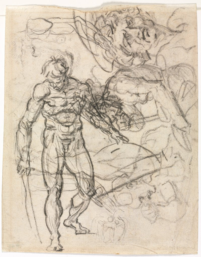 Detail of Figure Studies, c. 1761 by Jean-Honoré Fragonard