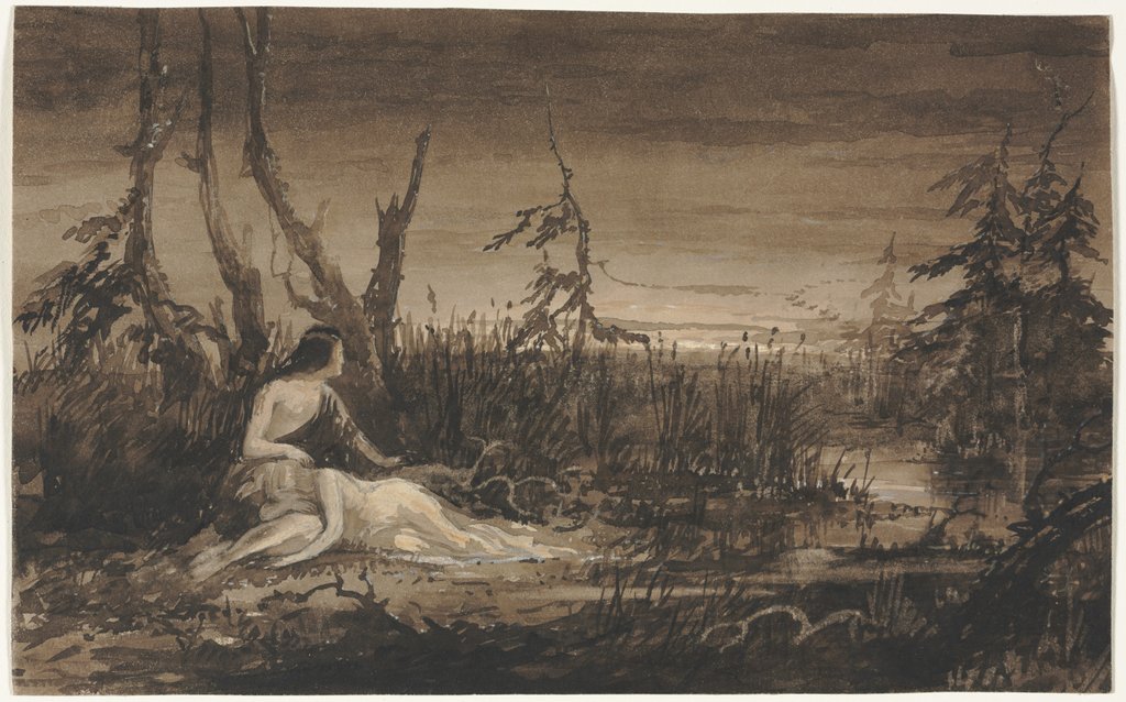 Detail of Figures in a Landscape by Francis Danby