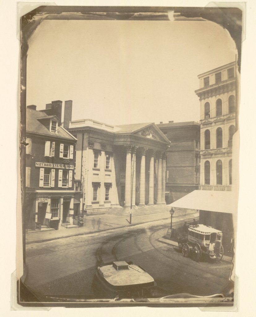 Detail of First Bank of the United States, Philadelphia, 1859 by Frederick DeBourg Richards