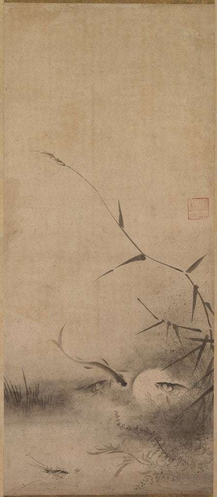 Detail of Fish and Seaweed, 16th century by Rinkyo