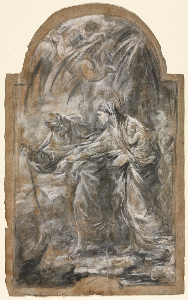 Detail of Flight into Egypt, 1740s? by Alessandro Magnasco