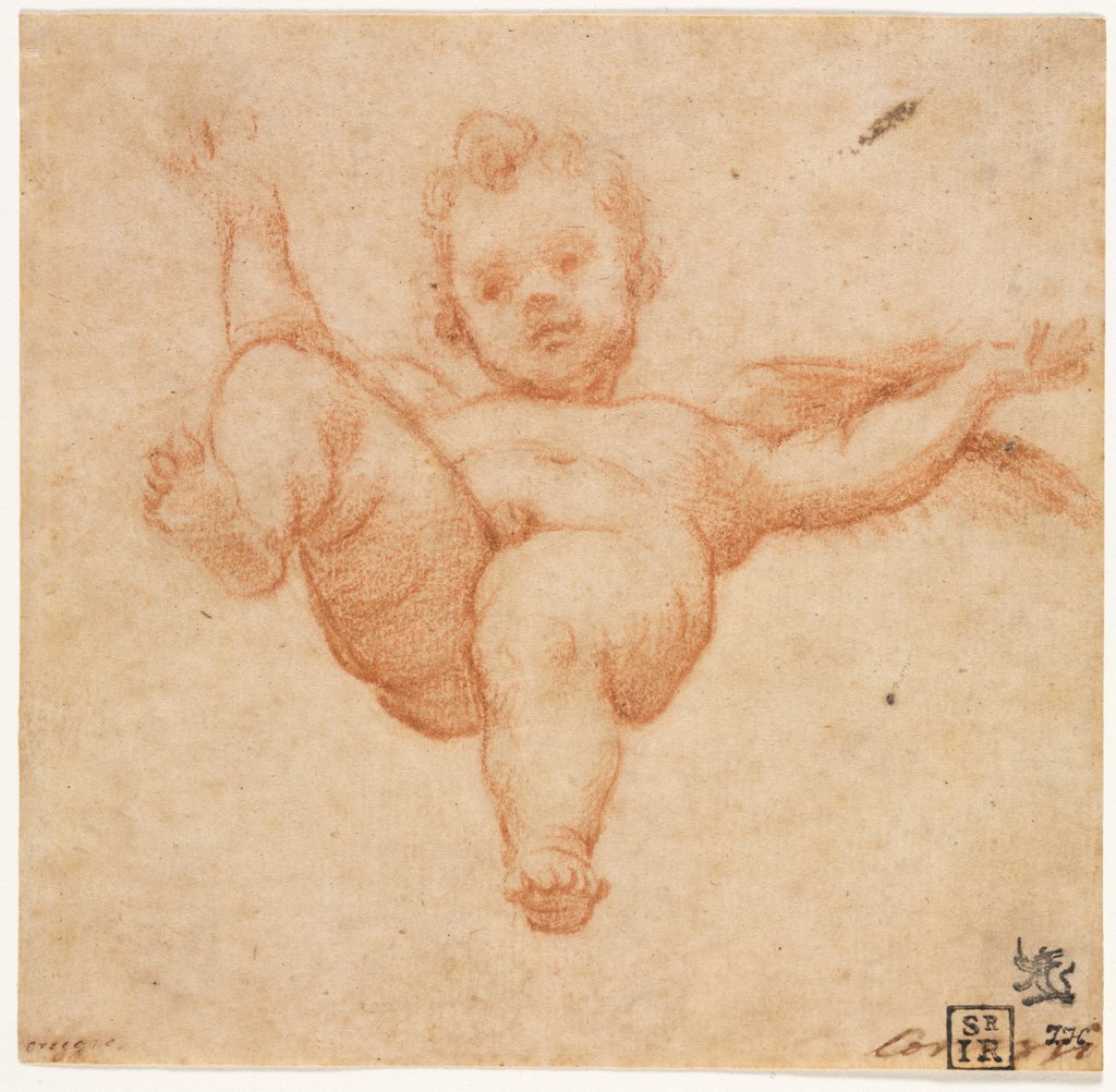 Detail of Flying Cupid, c. 1602 by Annibale Carracci (follower of)