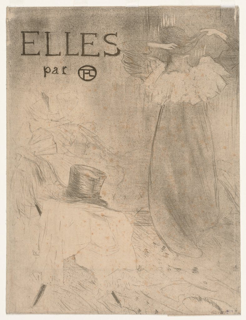 Detail of Folder for Frontispiece of Elles, 1896 by Henri de Toulouse-Lautrec