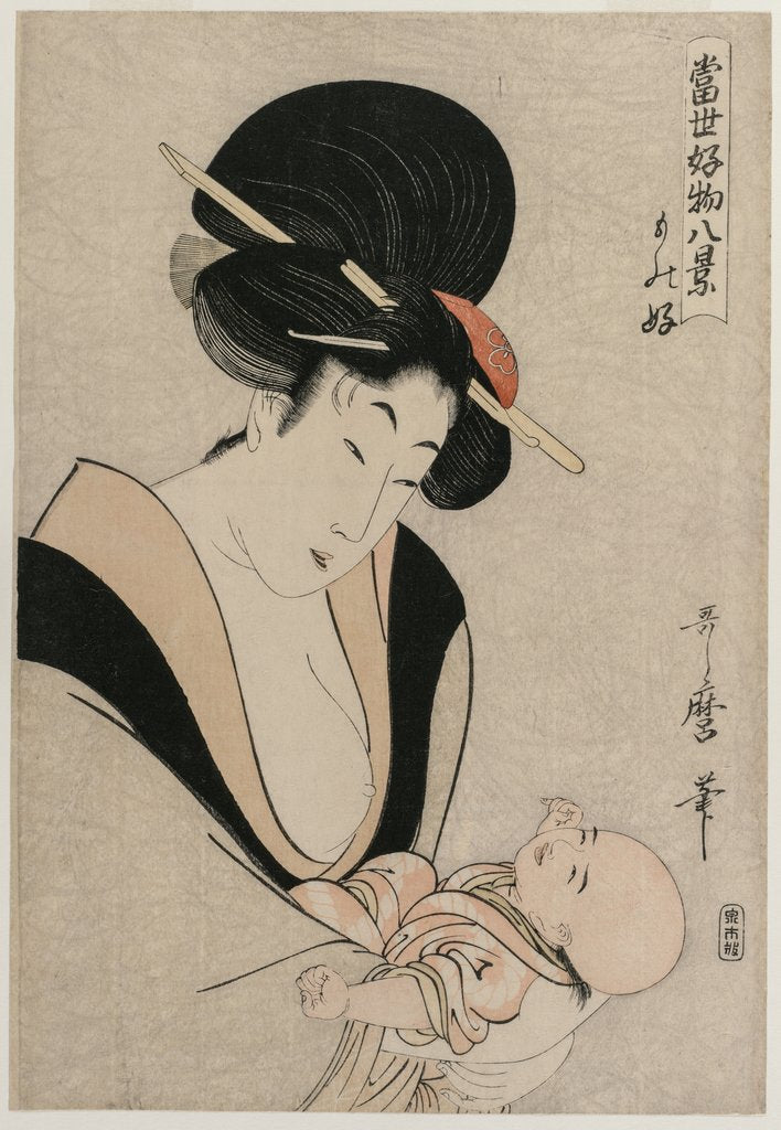 Detail of Fond of Things from the series Eight Views of Favorite Things of Today's World, late 1790s by Kitagawa Utamaro