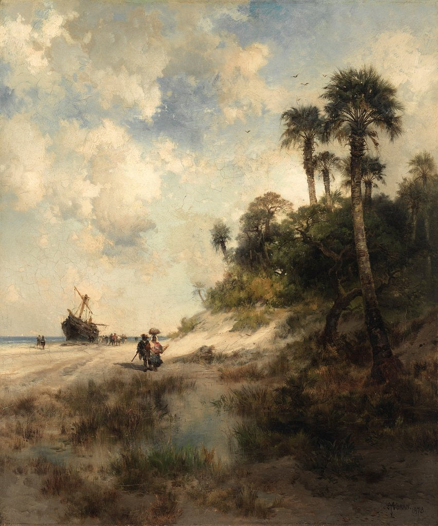 Detail of Fort George Island, Florida, 1878 by Thomas Moran