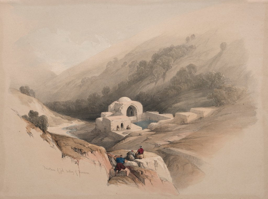 Detail of Fountain of Job, Valley of Hinnom, 1839 by David Roberts