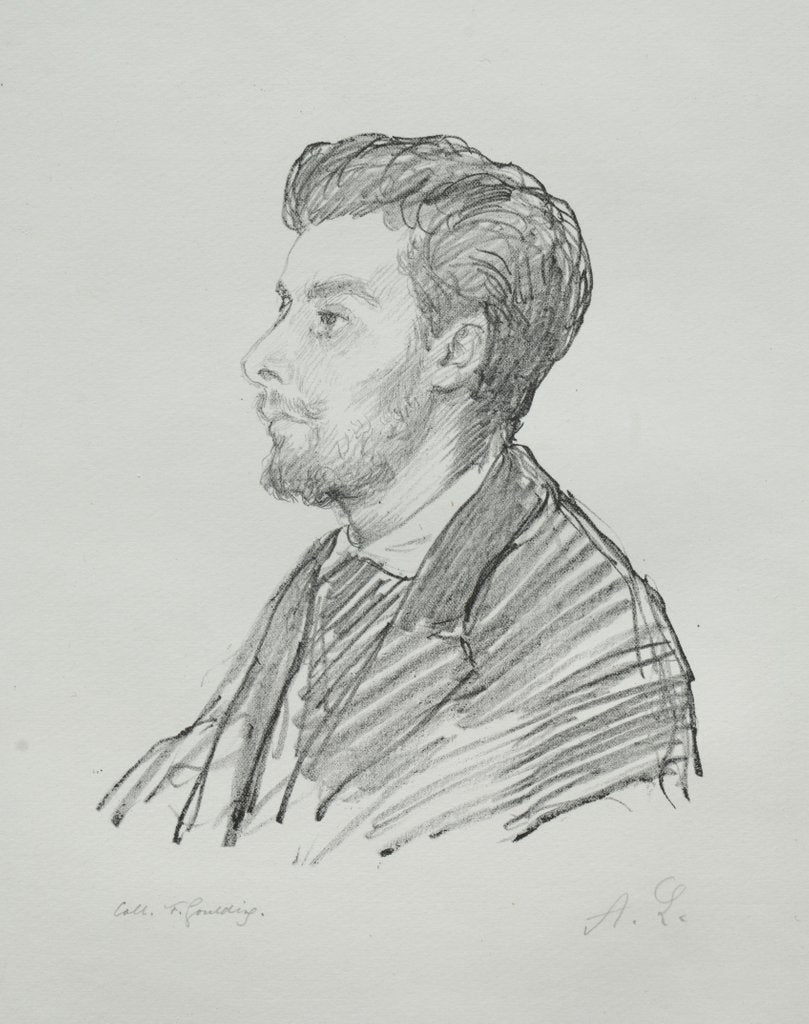 Detail of Fréderic Régamey by Alphonse Legros