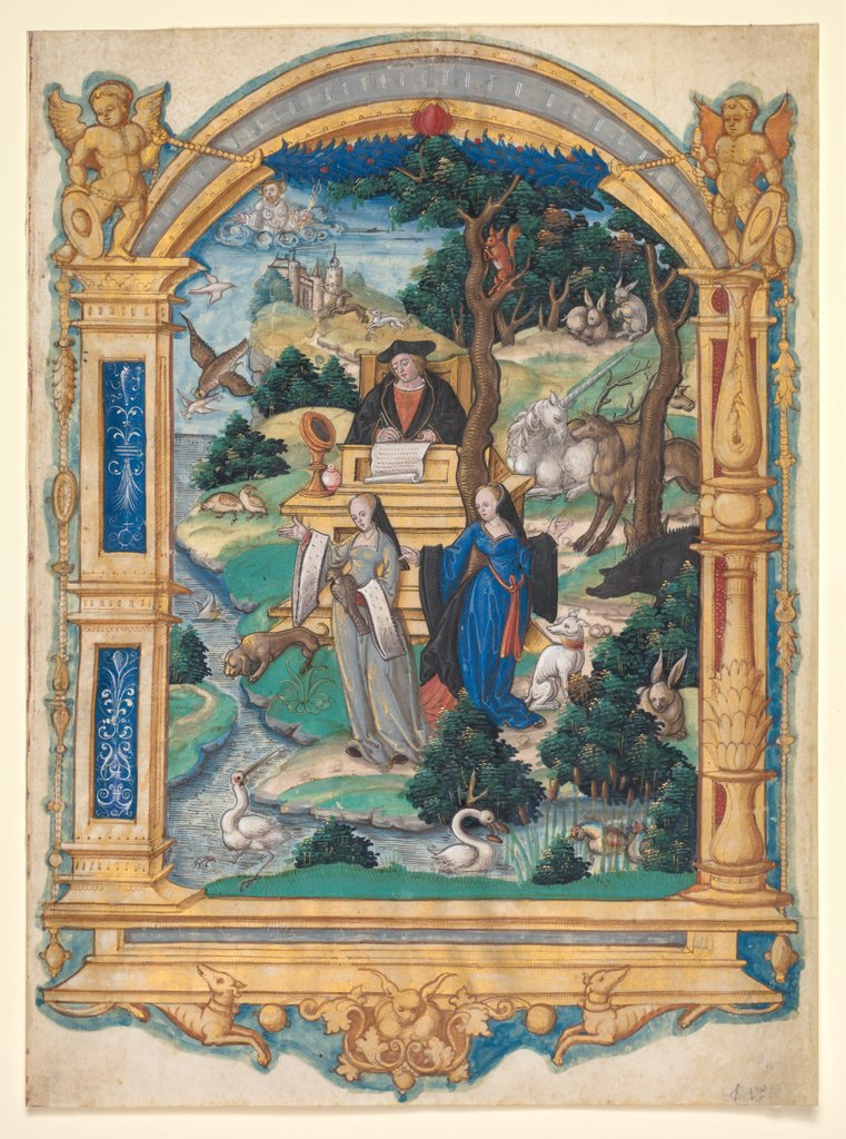 Detail of Frontispiece Miniature from the Manuscript of a Poem by Guillaume Crétin?, c. 1537-1540 by Master of Francis I