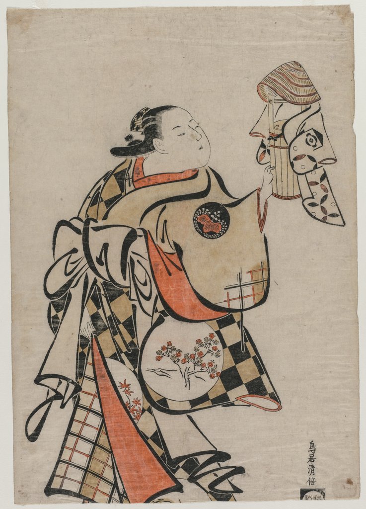 Detail of Fujimura Handayu as a Courtesan, mid 1710s by Torii Kiyomasu