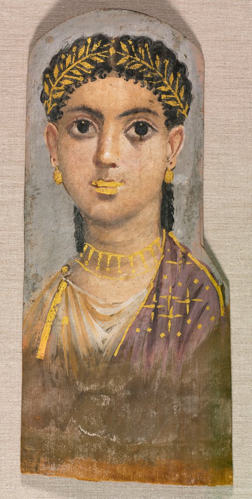 Detail of Funerary Portrait of a Young Girl, c. AD 25-37 by Unknown