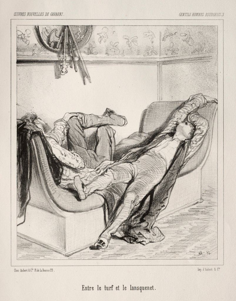 Detail of Gentils Hommes Bourgeois by Paul Gavarni