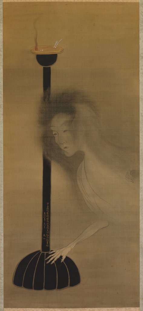 Detail of Ghost and Oil Lamp, 1810 by Bun'ichi Tani
