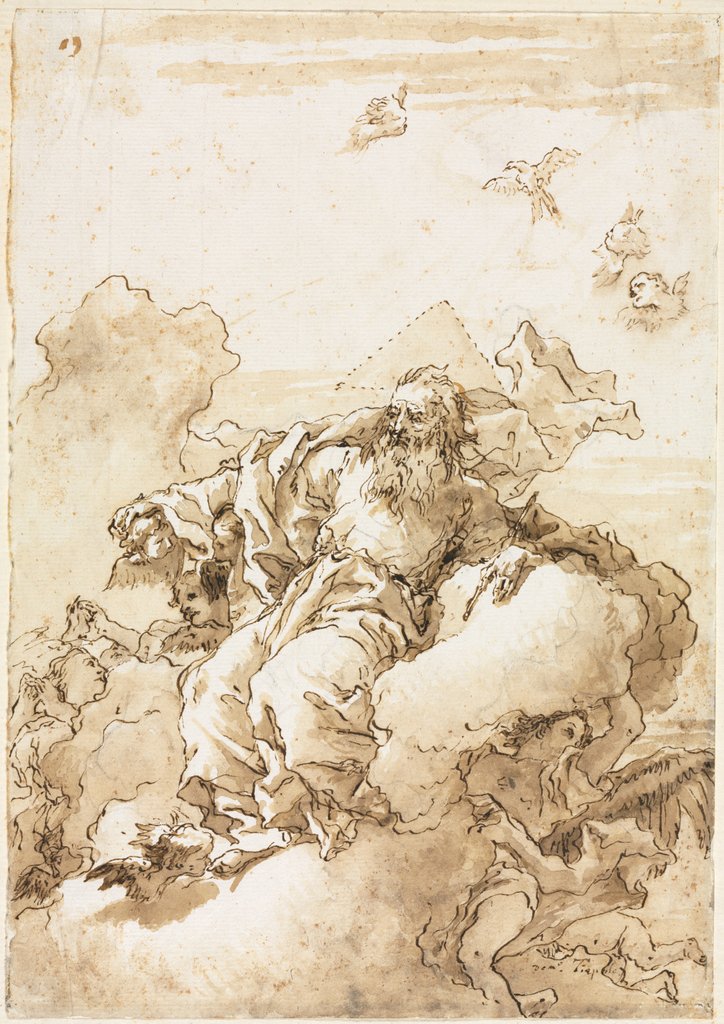 Detail of God the Father with Symbol of the Trinity, 1758 or after by Giovanni Domenico Tiepolo