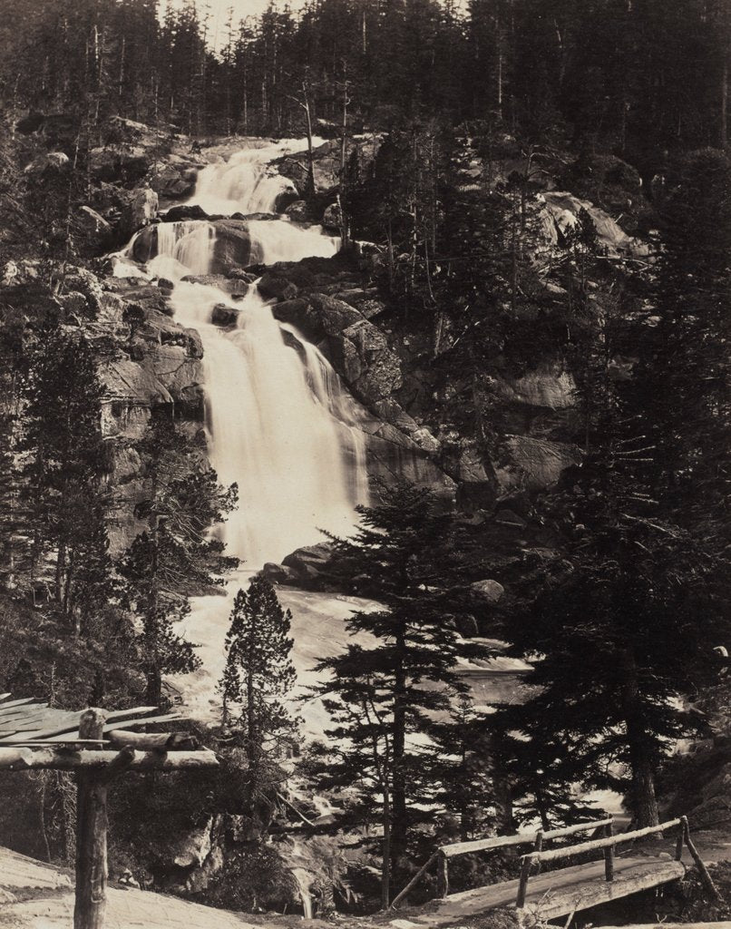 Detail of Great Upper Waterfall, High Alps, c. 1862 by Louis-Alphonse Davanne