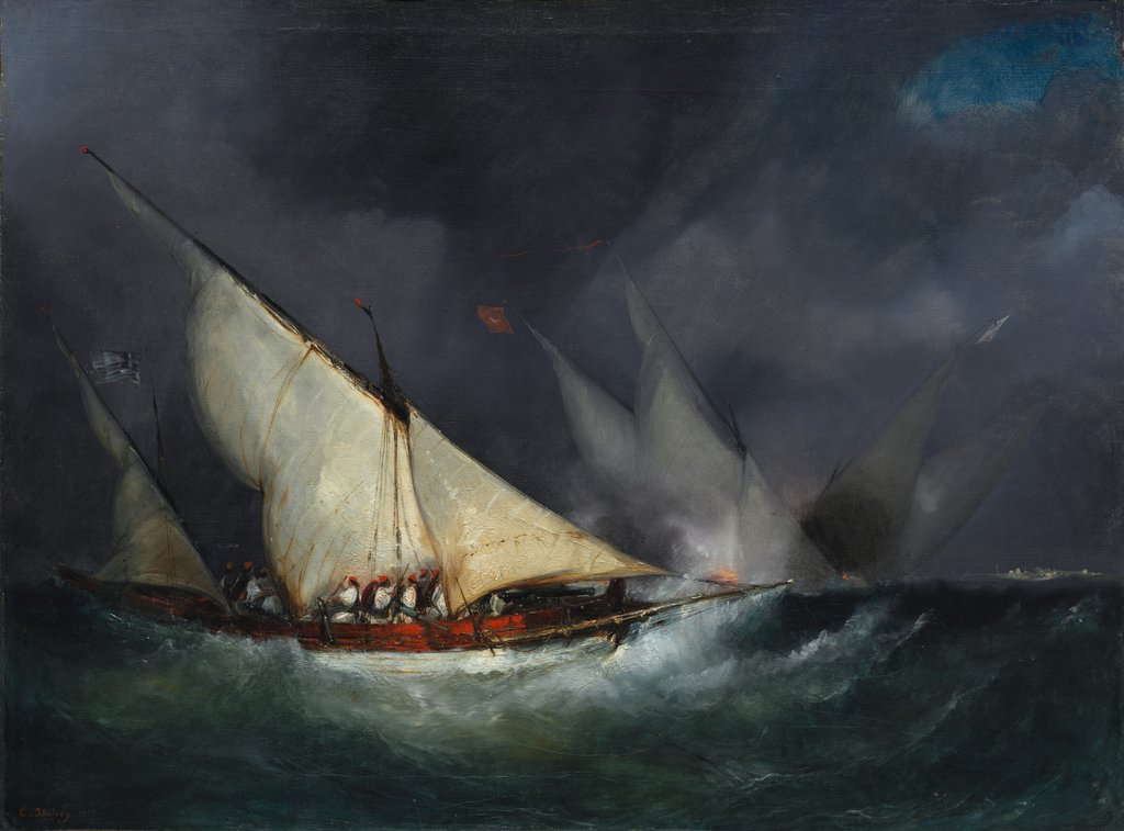 Detail of Greek Pirates Attacking a Turkish Vessel, not dated by Unknown