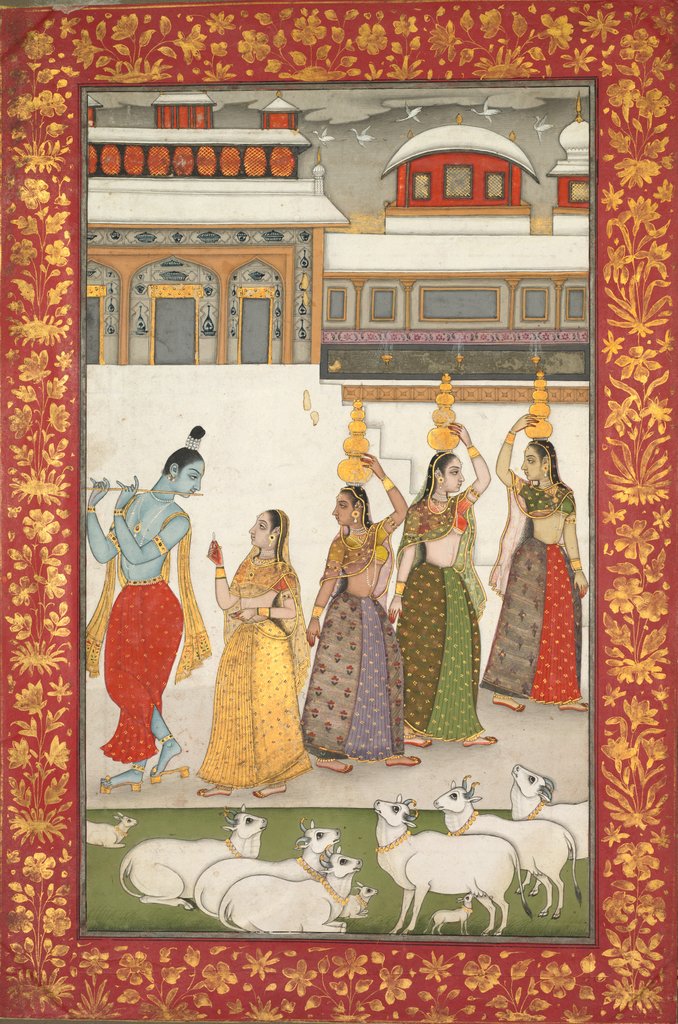 Detail of Gujari Ragini, from a 'Ragamala Series', mid 1700s by Unknown