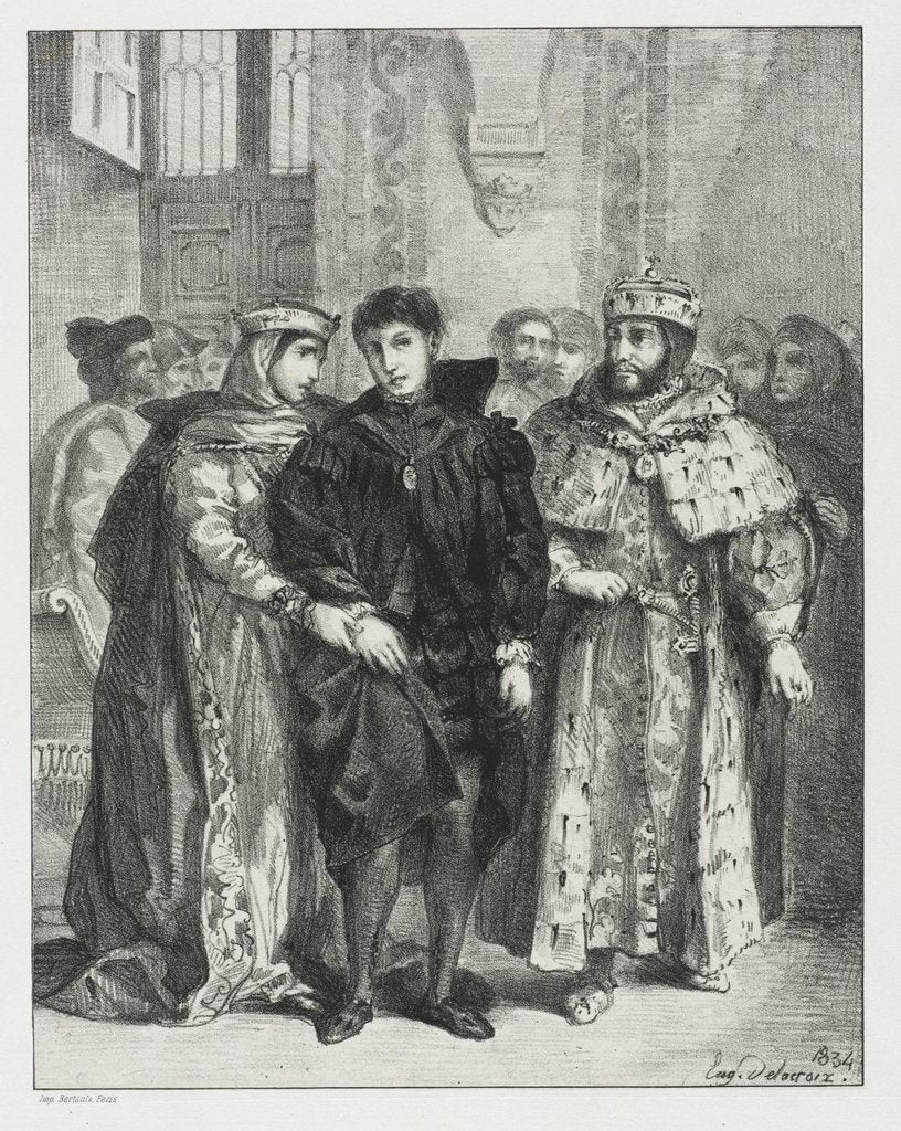 Detail of Hamlet, 1834 by Eugène Delacroix