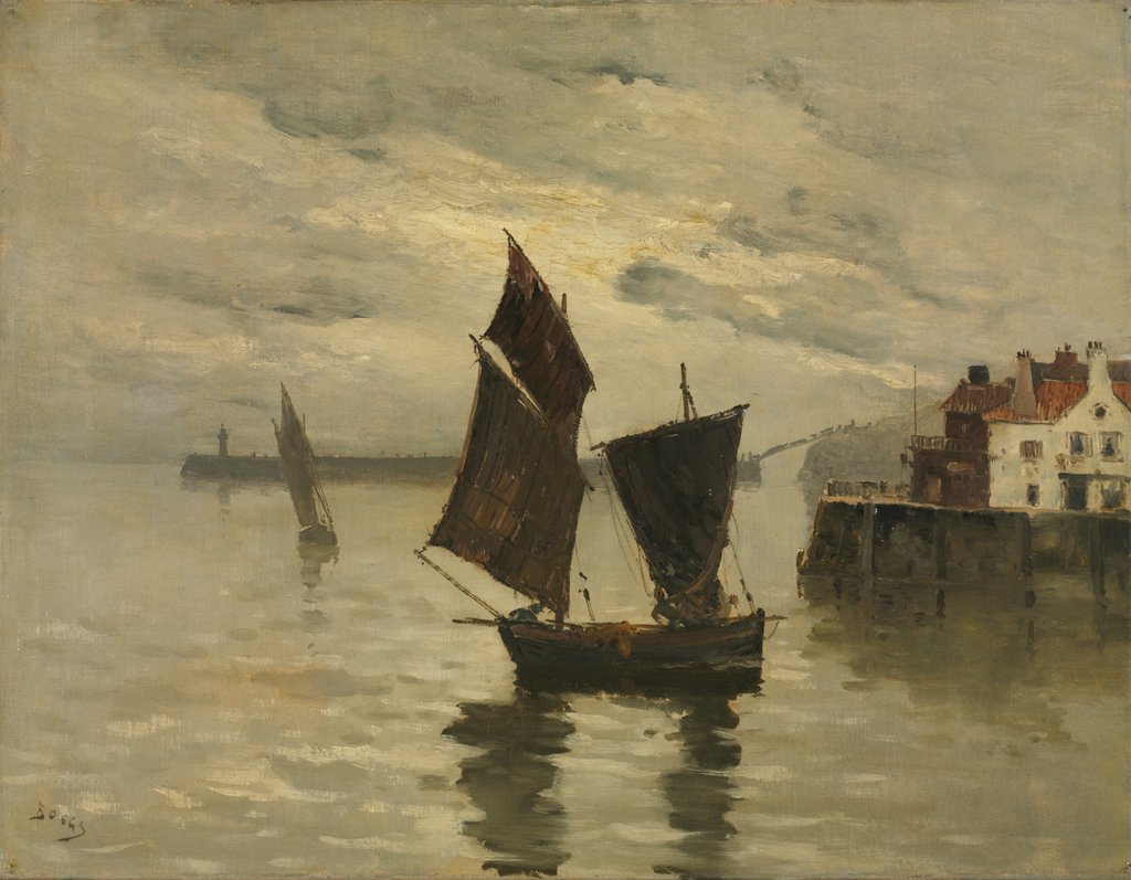 Detail of Harbor Scene, undated by Frank Boggs