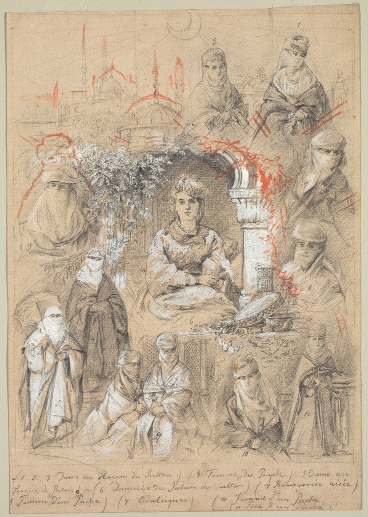 Detail of Harem Women, 1800s by Anonymous