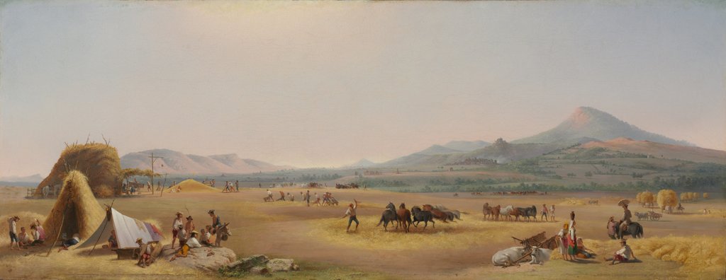 Detail of Harvest on the Roman Campagna, 1868 by John Gadsby Chapman