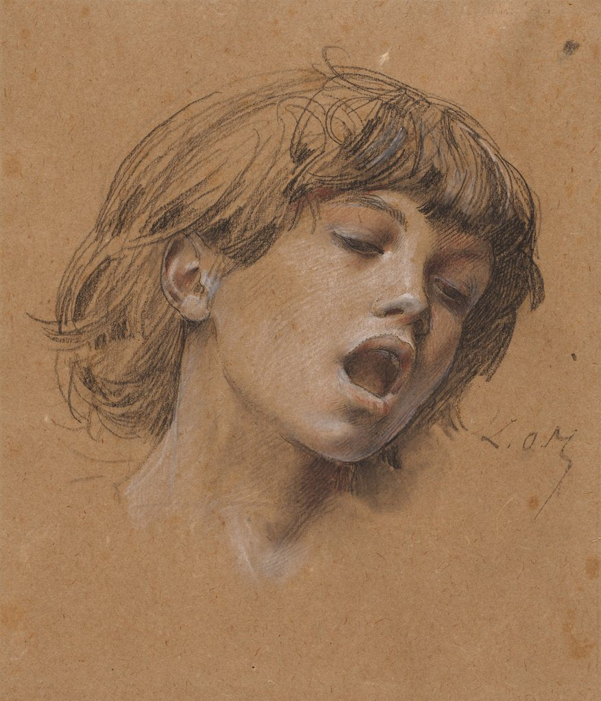 Detail of Head of a Boy Singing, c. 1898 by Luc-Olivier Merson