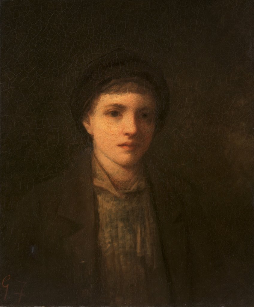 Detail of Head of a Boy, before 1885 by George Fuller