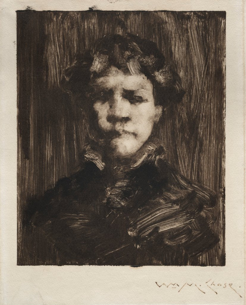 Detail of Head of a Boy by William Merritt Chase