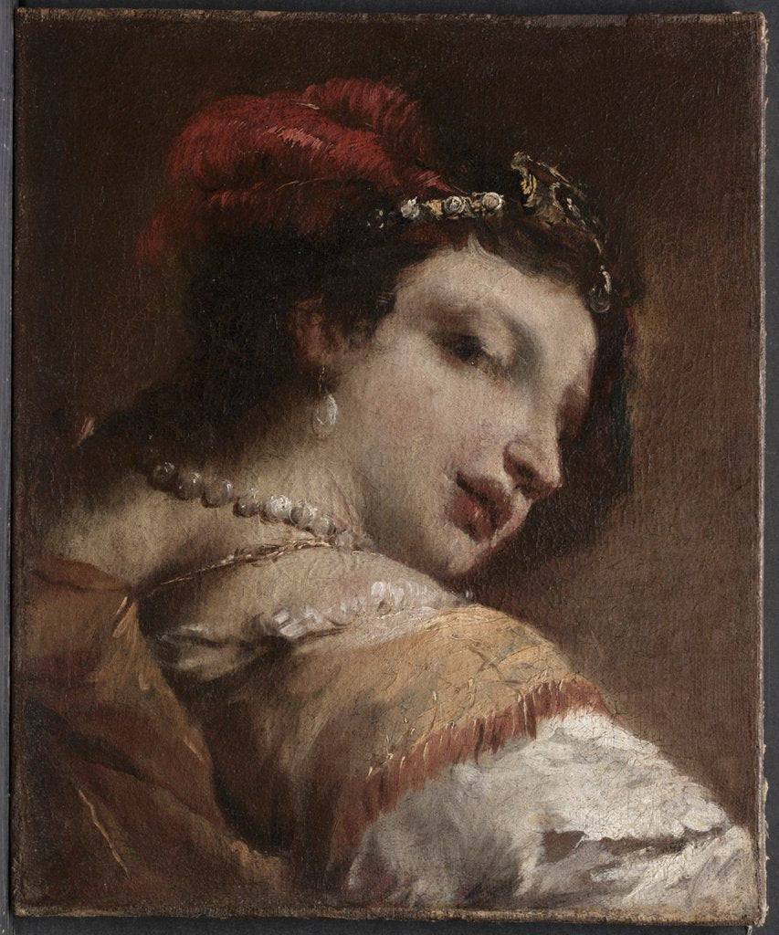 Detail of Head of a Woman, c. 1739 by Antonio Guardi