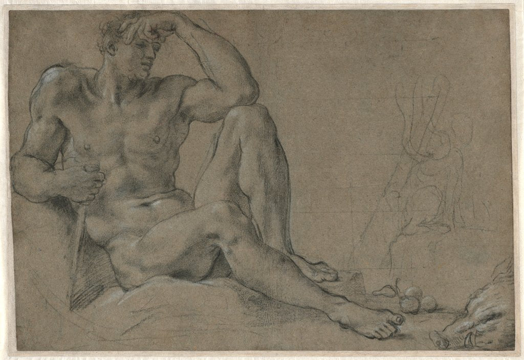 Detail of Hercules Resting, 1595-1597 by Annibale Carracci