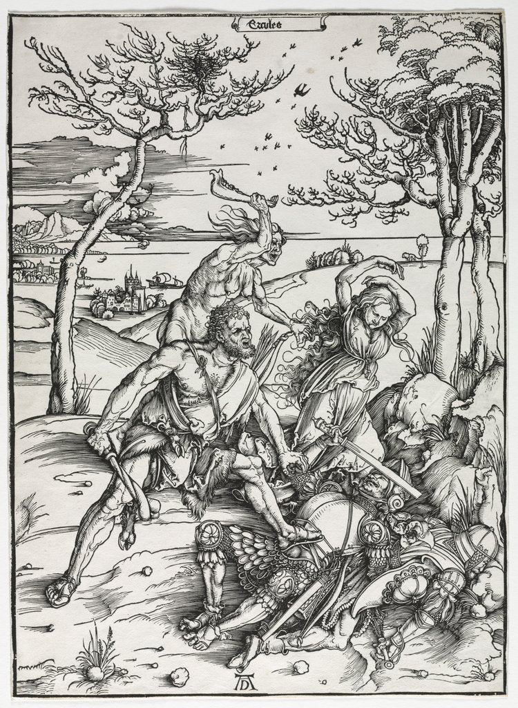 Detail of Hercules, c. 1496-1497 by Albrecht Dürer