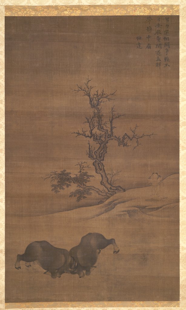 Detail of Herdboys and Buffalo in Landscapes, 1200s by Guo Min