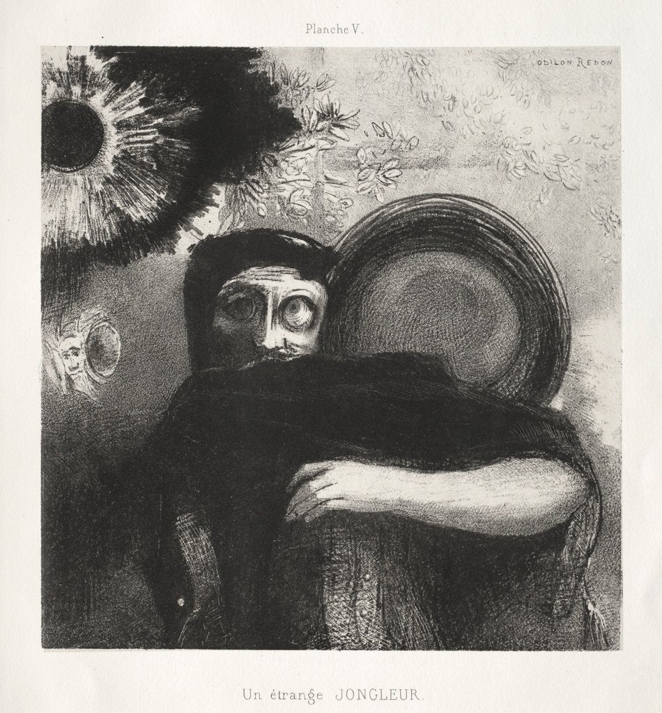 Detail of Homage to Goya: A Strange Juggler, 1885 by Odilon Redon