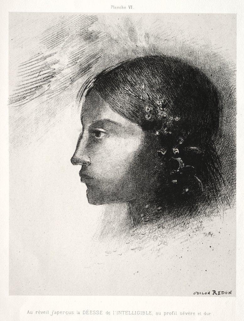 Detail of Homage to Goya: Upon Awakening I Saw the Goddess of the Intelligible?, 1885 by Odilon Redon