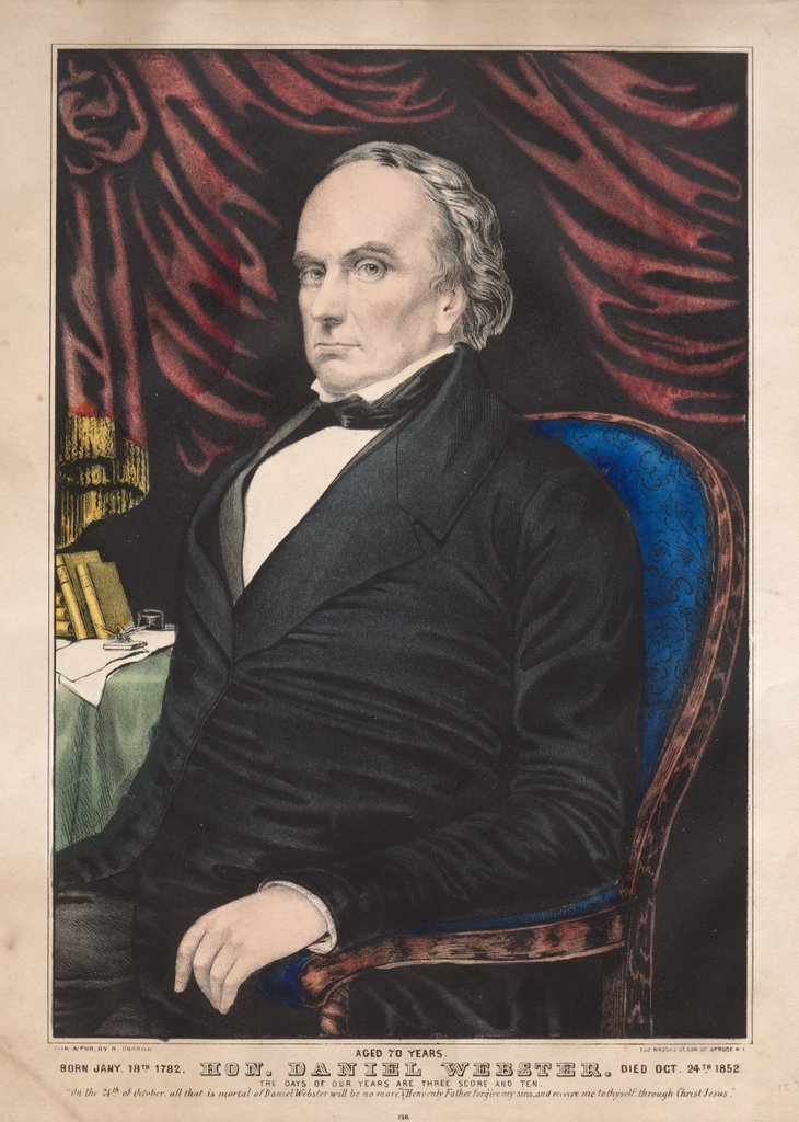Detail of Hon. Daniel Webster, Aged 70 Years by James Merritt Ives; Nathaniel Currier