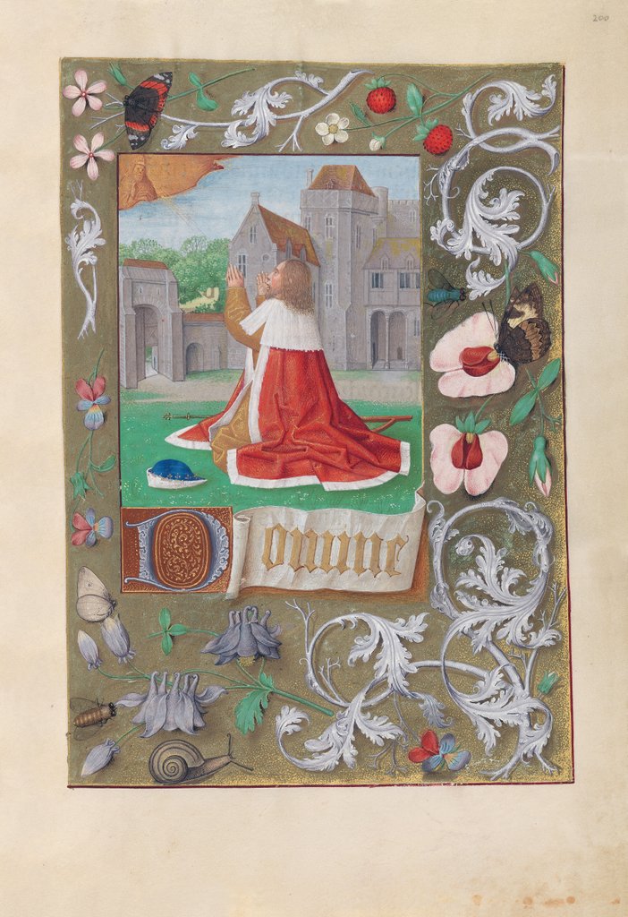 Detail of Hours of Queen Isabella the Catholic, Queen of Spain: Fol. 200r, David, c. 1500 by Master of the First Prayerbook of Maximillian
